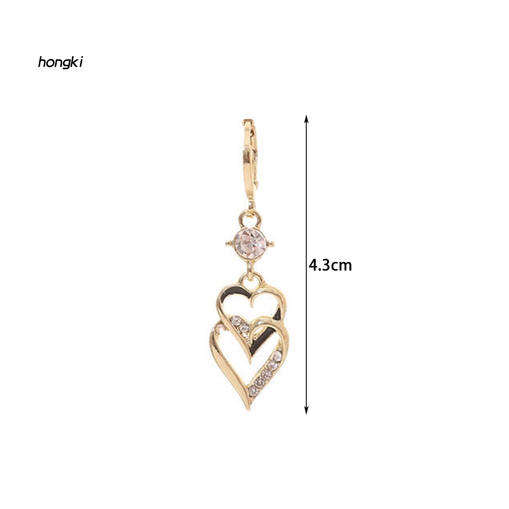 1 Đôi Bông Tai Giọt Nước Đính Đá Lấp Lánh Phong Cách Hàn Quốc Thời Trang