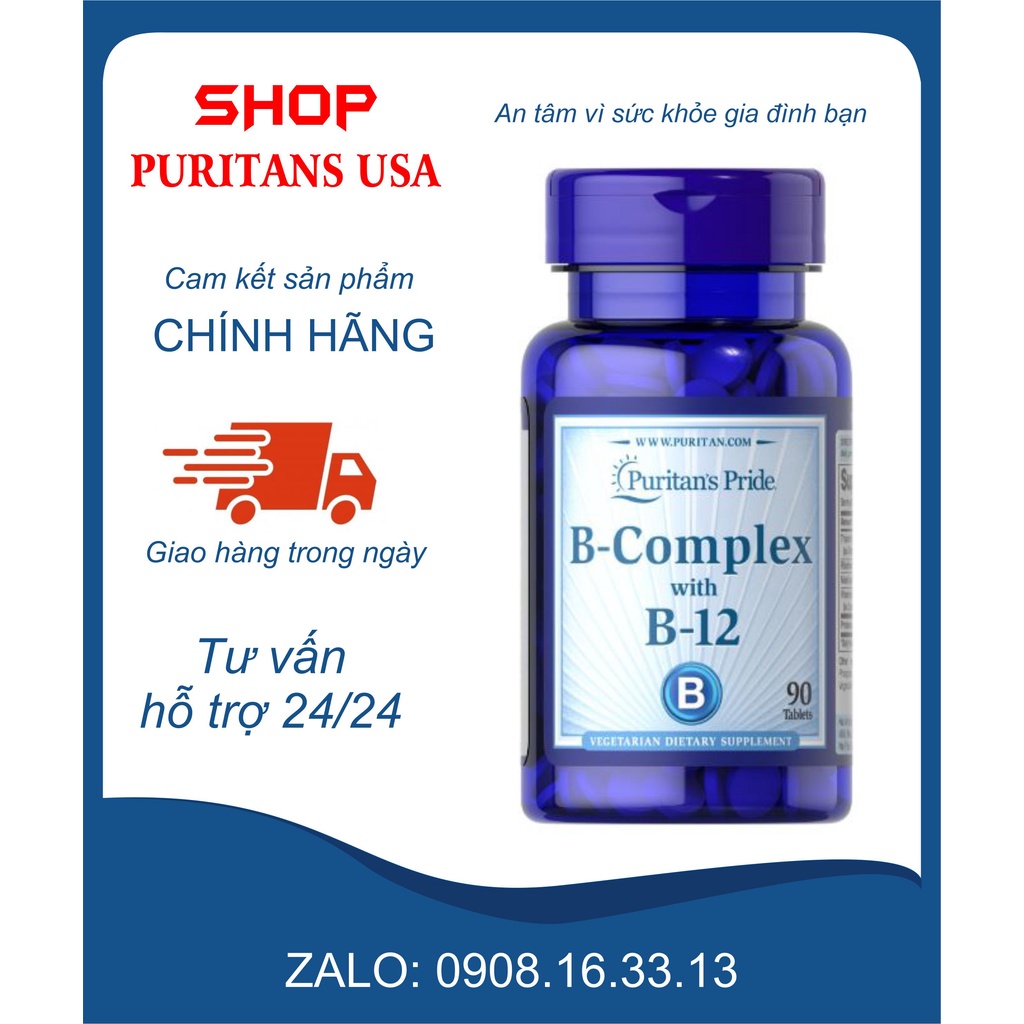 Viên uống bổ sung vitamin B12 Puritan’s Pride with B12 90