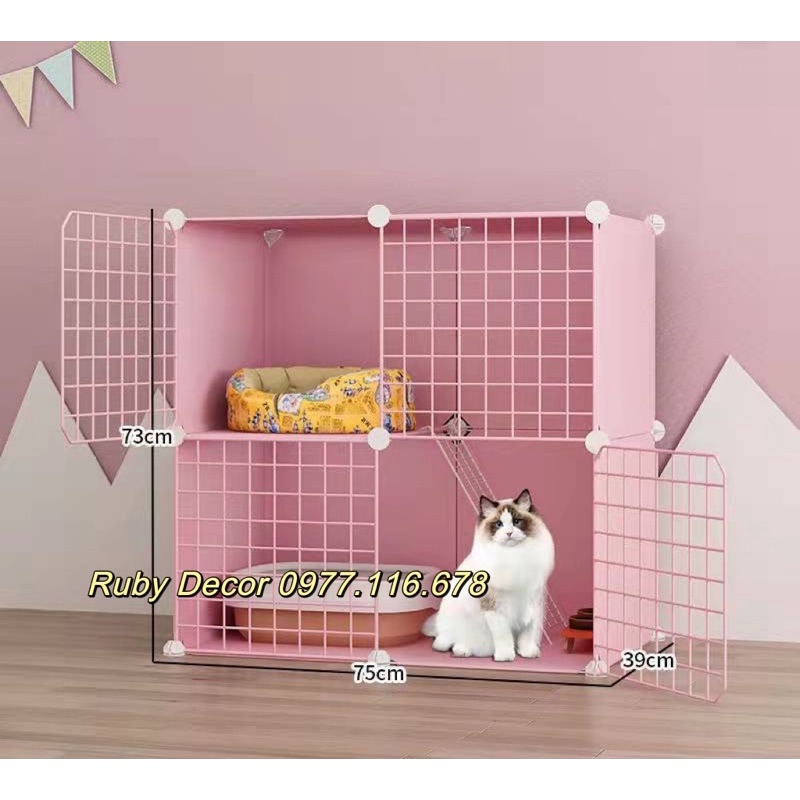 CHUỒNG QUÂY CHÓ MÈO ,LỒNG NUÔI THÚ CƯNG ĐA NĂNG - Ruby Decor