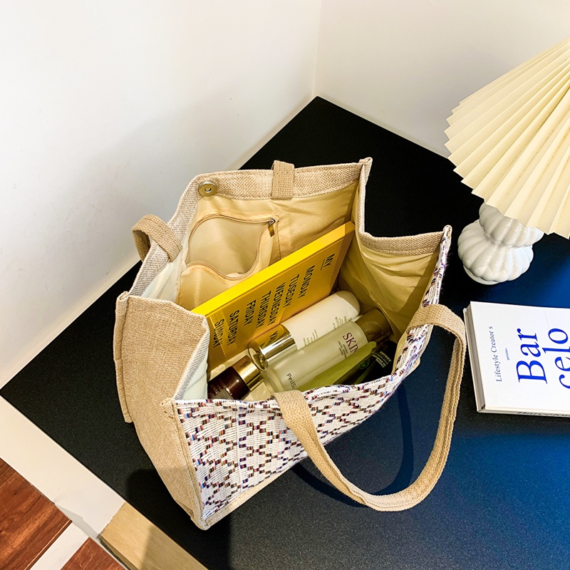 Túi tote cói, túi vải canva có quai xách ccỡ lớn, dạo phố, du lịch, đa năng tiện dụng