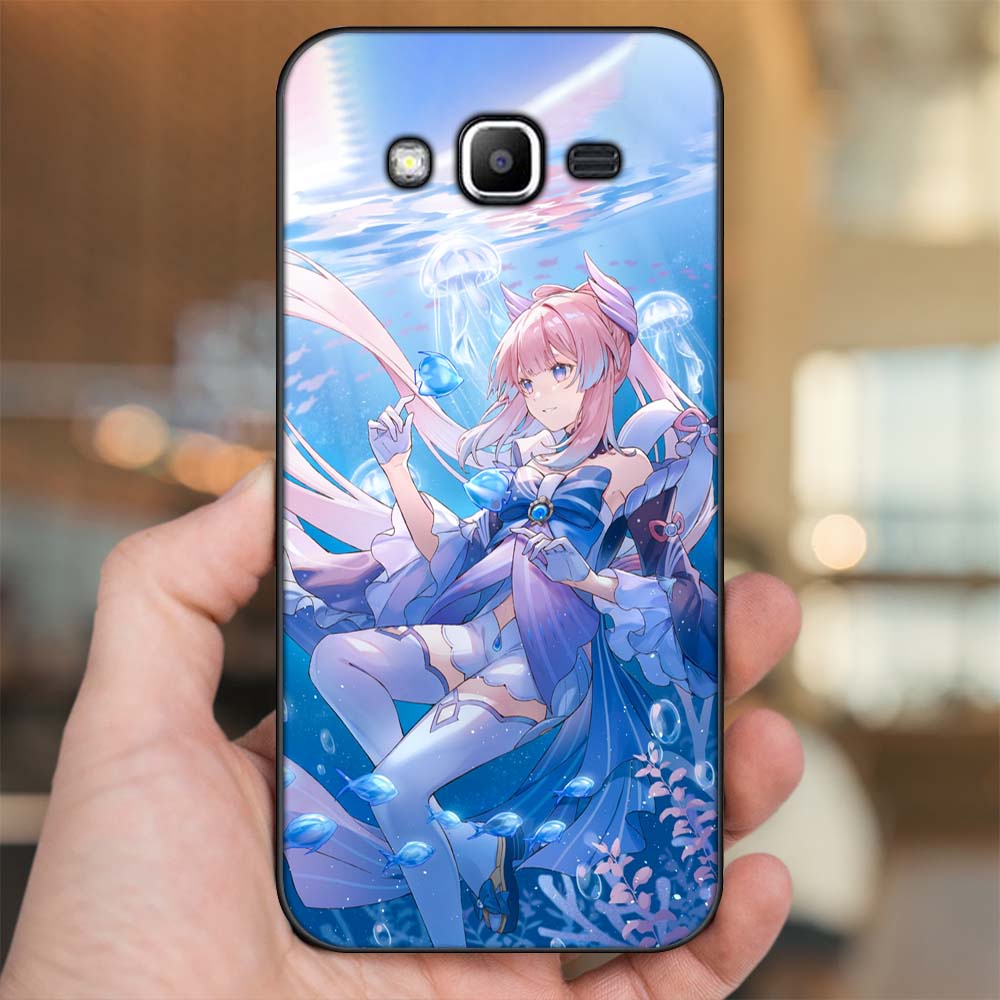 Ốp lưng Samsung J2 Prime, J3 2016, J5 2015 viền đen in hình Sangonomiya Kokomi Genshin Impact