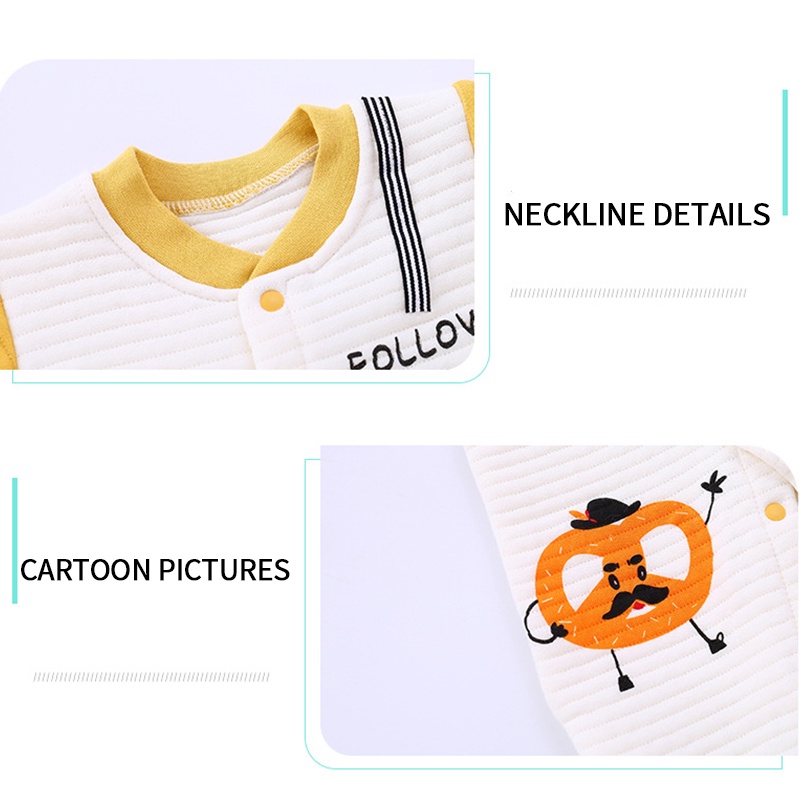 Bộ Áo Liền Quần Ấm Áp Thoải Mái Dễ Thương Cho Bé