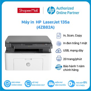 Máy in đa chức năng hp laserjet mfp 135a 4zb82a printer, 1y wty - chính hãng
