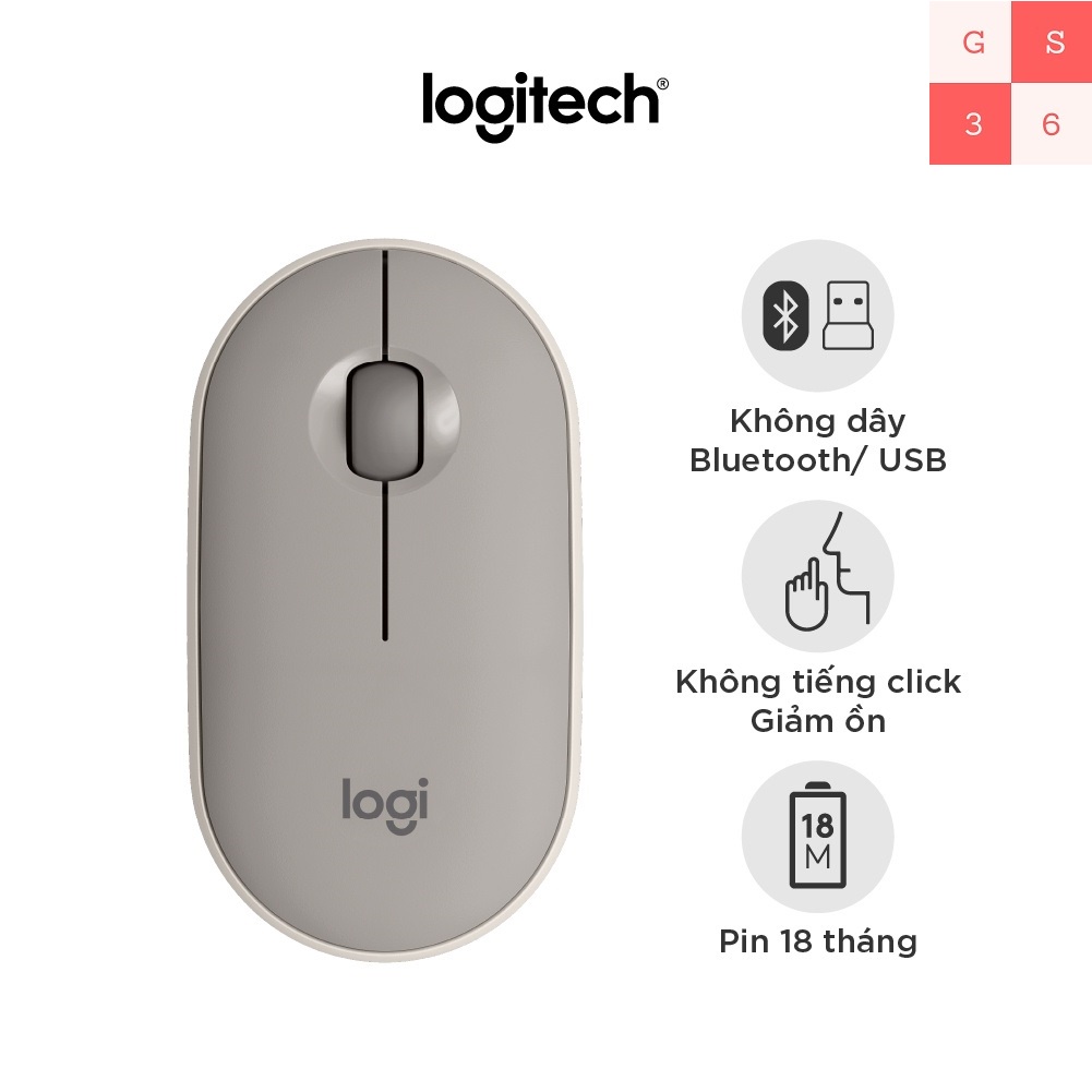 Chuột không dây Bluetooth Logitech Pebble M350 - Hàng chính hãng | BigBuy360 - bigbuy360.vn