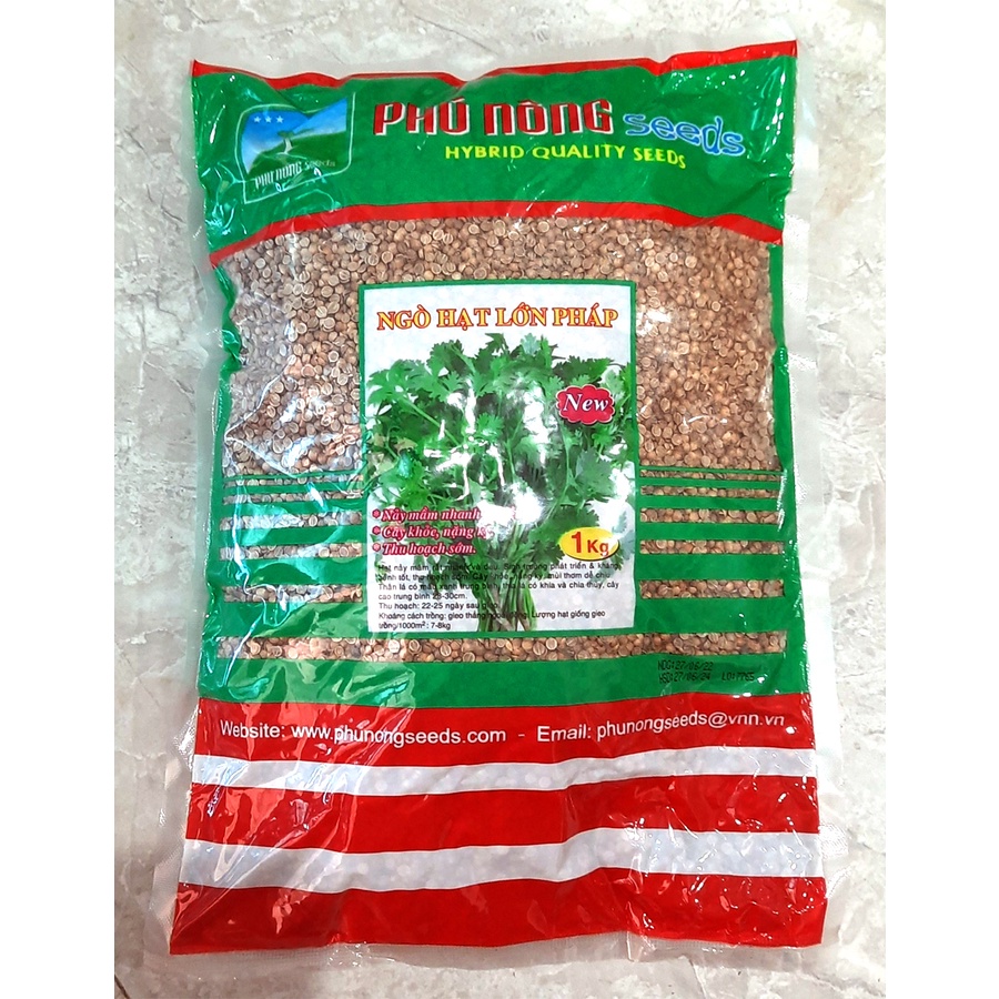 Hạt giống mùi ngò lớn Pháp Phú Nông 1kg
