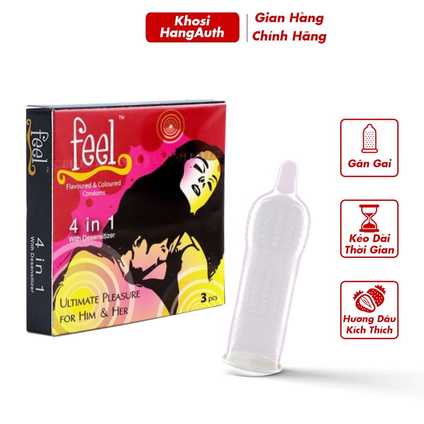 Bao Cao Su Feel 4in1 – Bcs Gân Gai Kích Thích Điểm G & Kéo Dài Thời Gian Cho Nam Giới Làm Chủ Cuộc Yêu | khosi.hangauth