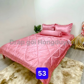 Bộ drap/ga/ra phi trơn ko mền/chăn 1m6/1m8 màu hồng dâu 53. drap gối codipa