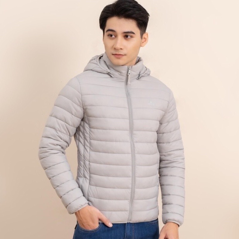 Áo phao nam siêu nhẹ Santino mũ chùm chất liệu giữ nhiệt chống thấm nước phom dáng vừa vặn