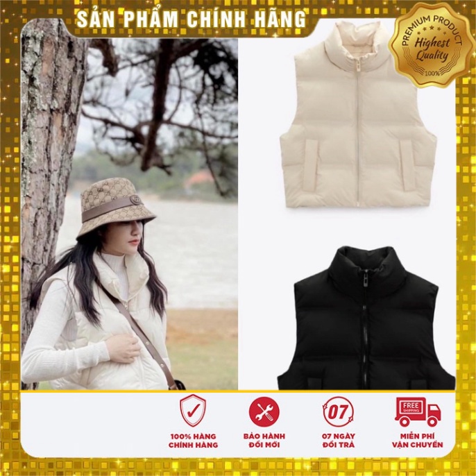 Áo gile phao Za.ra chần bông