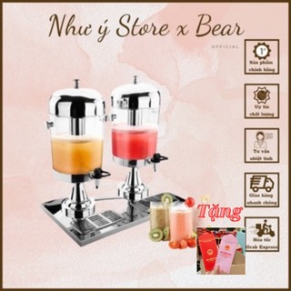 Bình đựng nước ép trái cây 2 vòi 16l tiện lợi cho các bữa tiệc gia đình lớn nhỏ