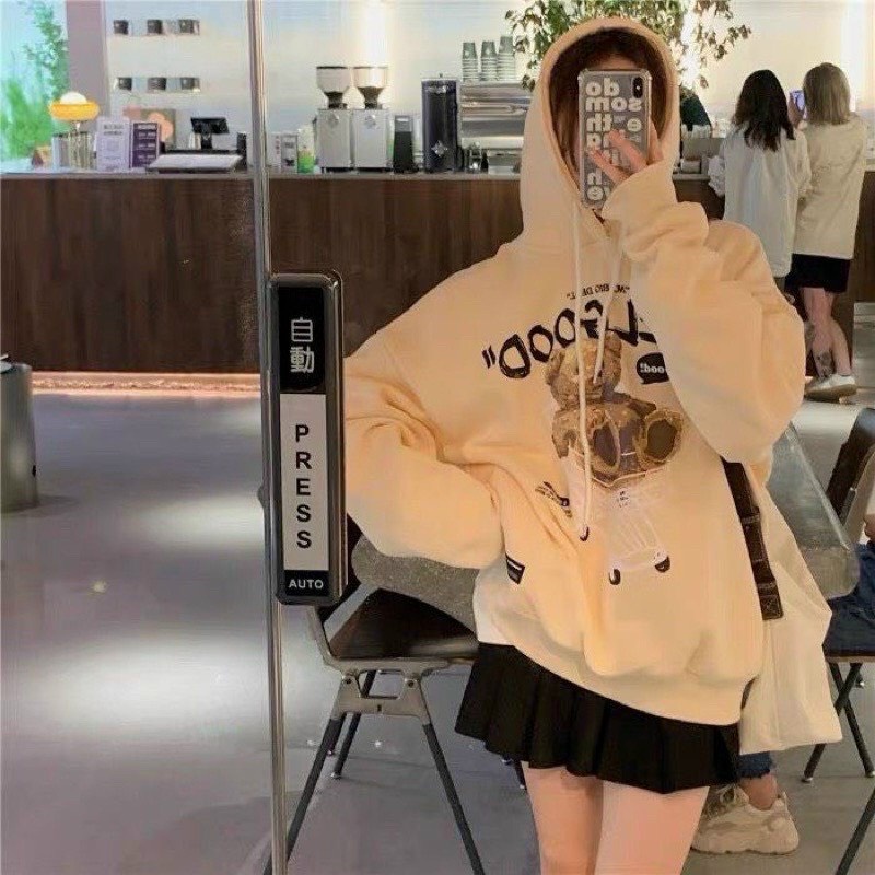 Áo khoác hoodie nam nữ CHÚ GẤU unisex ULZZANG