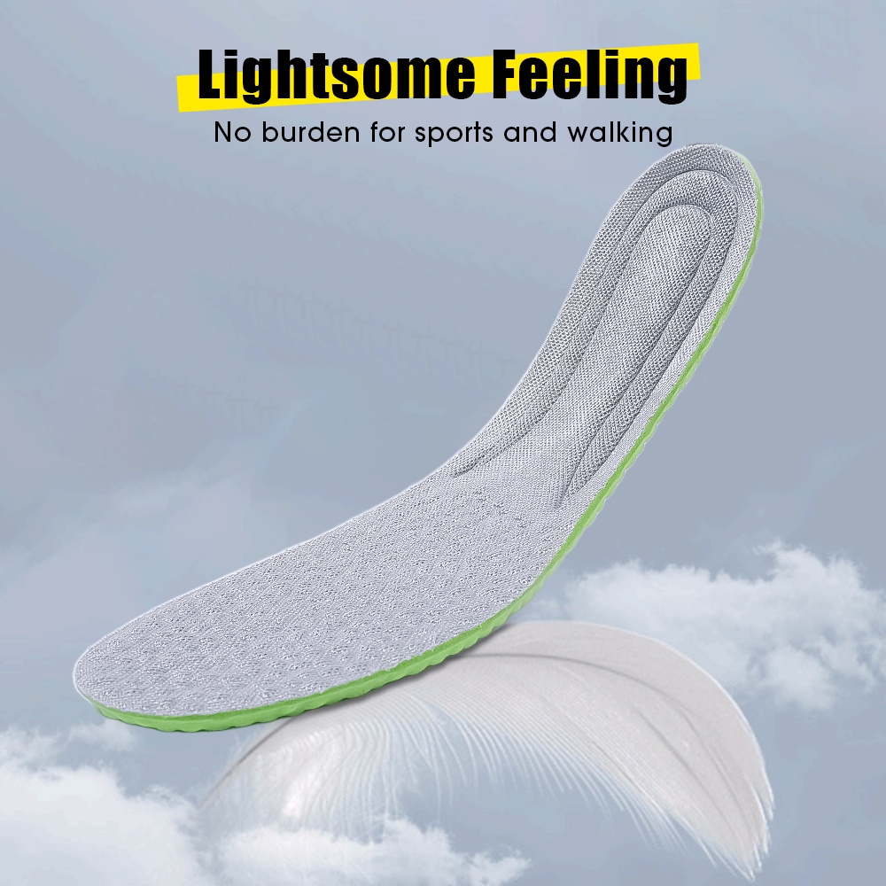 Miếng Lót Giày Mềm Mại Co Giãn Thoáng Khí Chống Trượt Giảm Đau Dành Cho Nam Và Nữ