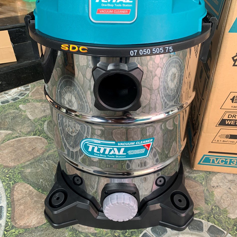 1300W Máy hút bụi công nghiệp 30L TOTAL TVC13301 | Hút khô và ướt