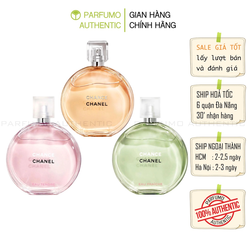 Nước hoa ChaneI Chance eau Tendre , eau Fraiche , eau de toilette [Cam Kết Chính Hãng]