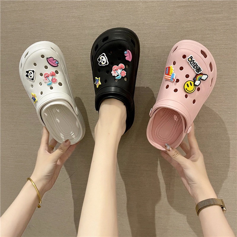 Dép Cross đế cao 7cm hack dáng tặng kèm 10 sticker ngẫu nhiên không trùng