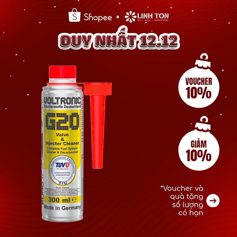 Phụ gia vệ sinh hệ thống xăng Voltronic G20 Valve and Injector Cleaner