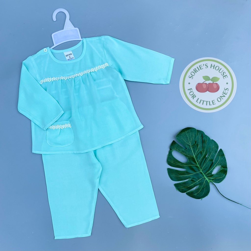Bộ tole/bộ lanh DÀI cài vai mặc nhà bé gái