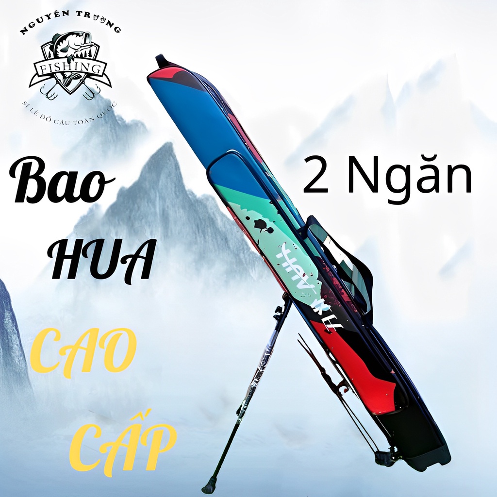 Bao Đựng Cần Câu Cá Cao Cấp HUA 125cm , Túi Đựng Cần Câu, Chất Liệu Da, Chống Nước Tuyệt Đối - Nguyên Trường Fishing