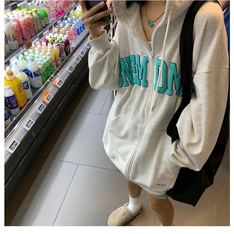 NRVP Áo KhoáC Hoodie Tay DàI KiểU DáNg Thể Thao Cho Nữ