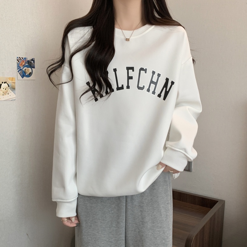 Áo Nỉ Nữ Dài Tay Cổ Tròn Thời Trang Hàn