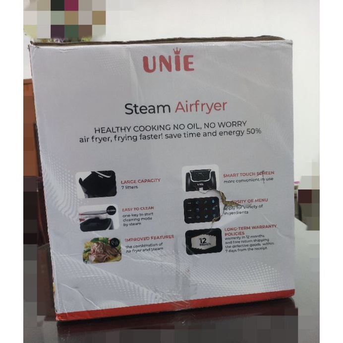 Nồi chiên hơi nước Unie US6800, Rapid Air dung tích 7L, công suất 1700W