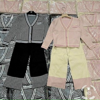 (BT) Set bộ len kẻ ziczac hàng QCL1