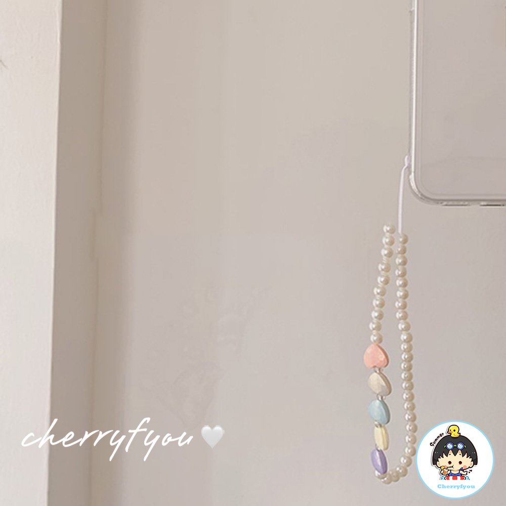 Dây Đeo Điện Thoại Dạng Chuỗi Hạt Ngọc Trai Chống Thất Lạc Cho Nữ