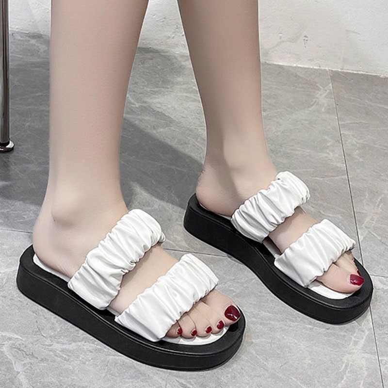 Dép Sandal Đế Dày Phong Cách Hàn Quốc Mới Cho Nữ