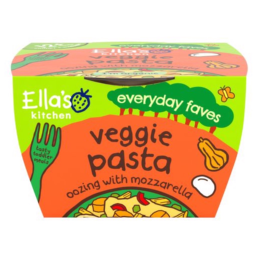 Cháo, Mỳ Nui thịt hầm rau củ hữu cơ ăn dặm Ella's Kitchen cho bé từ 12 tháng 200g - Bữa ăn chính dinh dưỡng