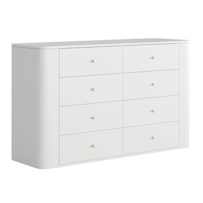 SELINA, Tủ lưu trữ đồ dùng 8 ngăn kéo DRA_275, 140x46x84cm, tủ gỗ Scandi Home
