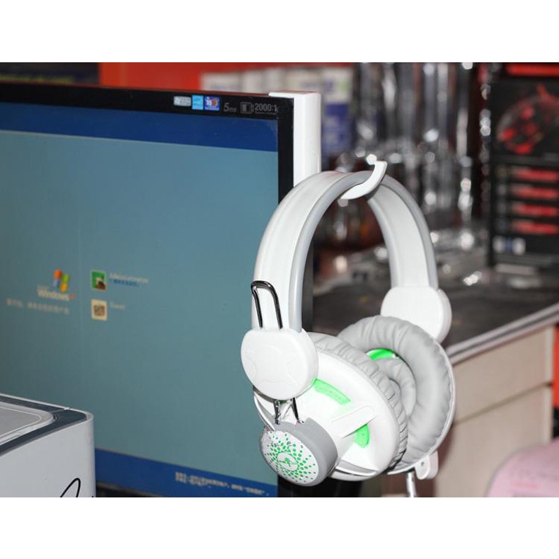 Móc nhựa treo tai nghe  khung treo tai nghe máy tính keo dán 3M chắc chắn FN01