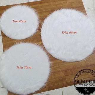 (Khổ nhỏ - hình tròn & vuông) Thảm lông chụp ảnh nail, mỹ phẩm, phụ kiện, chụp điện thoại, bày kệ lồng chim, kệ vuông...