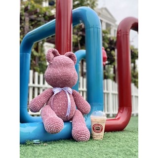 Set len móc thú diy - Gấu bear brick size 55 cm kèm chart tiếng việt