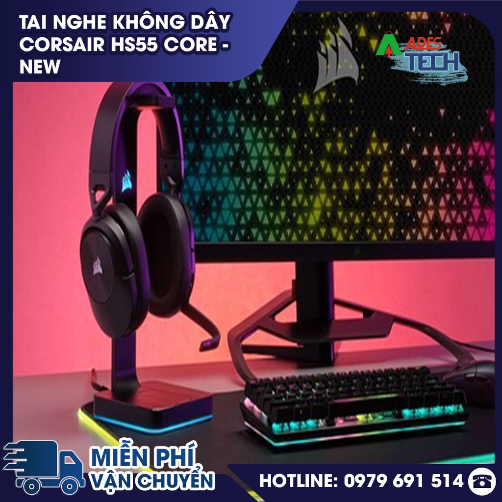 ✔️Tai nghe không dây Corsair HS55 Core - NEW✔️Âm thanh vòm chân thực✔️BẢO HÀNH 24 THÁNG