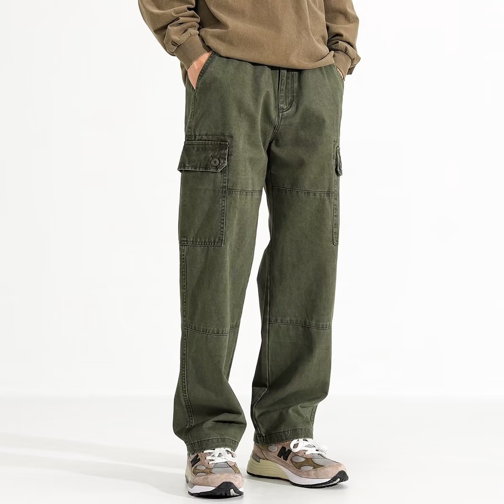 Quần Dài Dáng Rộng Nhiều Túi Phong Cách Hàn Quốc Thời Trang Cho Nam