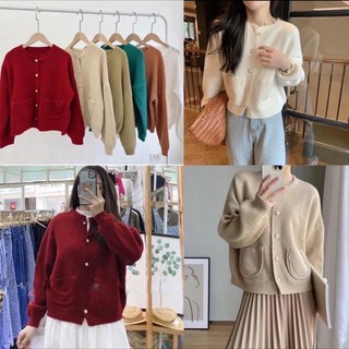 Áo len cadigan sooofia lông thỏ Cúc Ngọc