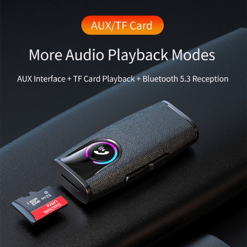 Thiết Bị Nhận Tín Hiệu Âm Thanh Bluetooth MP3 Giắc Cắm 3.5mm AUX Cho Xe Hơi