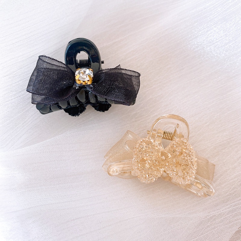 Kẹp 2 mặt mini nơ đá