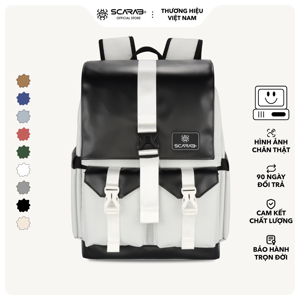 Scarab Sturdy Backpack Unisex - Balo Size Lớn, Đi Học Đi Chơi Đựng Vừa Laptop 15,6inch Gaming