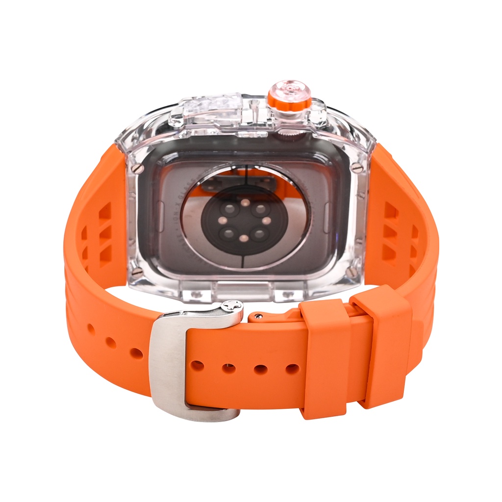 Set vỏ bọc trong suốt và dây đeo đồng hồ thông minh JANSIN silicone thích hợp cho iWatch Series Ultra 8 SE 7 6 5 44mm 45mm 49mm