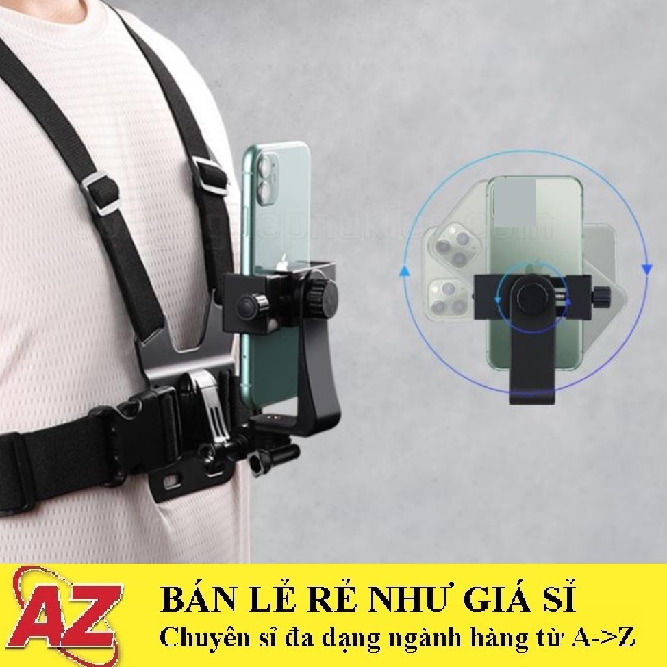 Dây Đeo Ngực Cao Cấp Kẹp Điện Thoại ỐC SIẾT Chắc Chắn Có Lưới Chống Rung