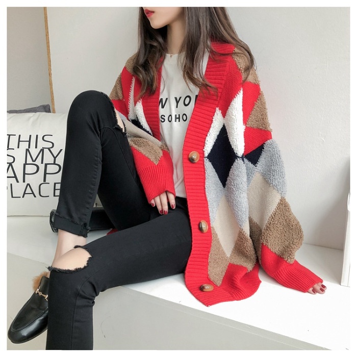 Áo Khoác Cardigan Len Dày Dáng Rộng Phong Cách Hàn Quốc Thời Trang Mới 2023 Dành Cho Bạn Nữ
