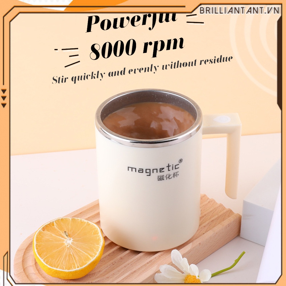 Cốc Pha Cà Phê 350Ml/Cốc Tự Khuấy Tự Động/Cốc Từ Tính Thông Minh Tự Động Bằng Thép Không Gỉ Bri