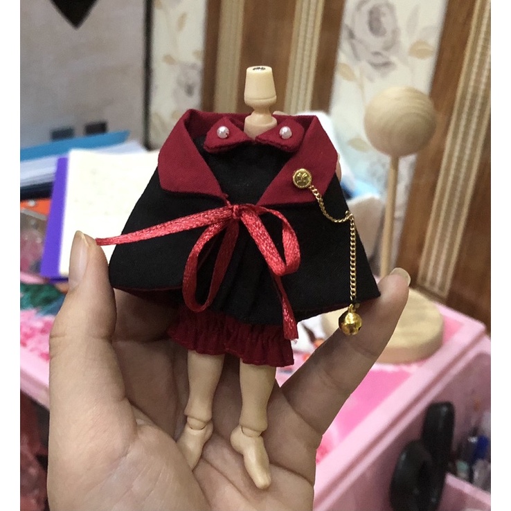 Set áo choàng 3 món cho búp bê ob11, nendoroid