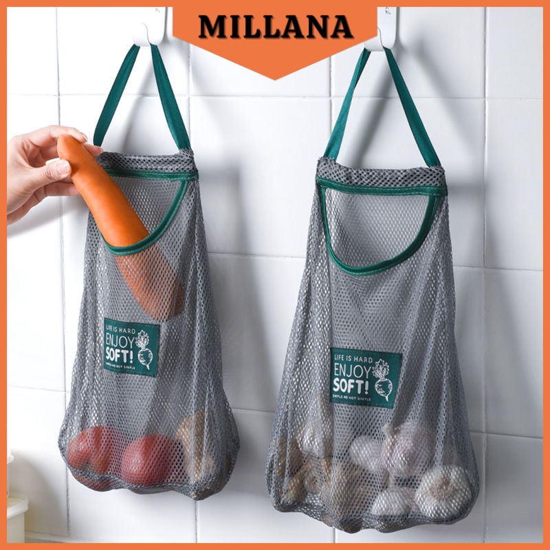 Túi Lưới Lưu Trữ Trái Cây Rau Củ Hành Tỏi tiện lợi MILLANA SHOP A334