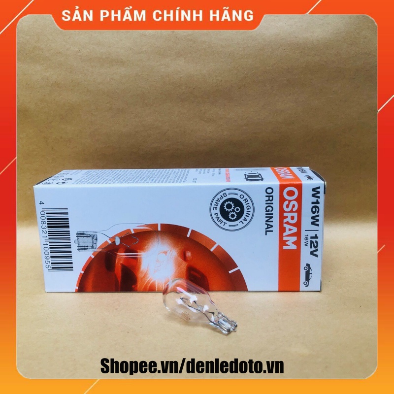 Bóng Đèn Chân Ghim Trung 1 Tim OSRAM Original T15 W16W 12V 16W