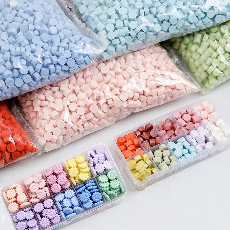 Hộp Sáp Nhiều Màu Trong Suốt 500g Dùng Đóng Dấu Niêm Phong Tiện Dụng