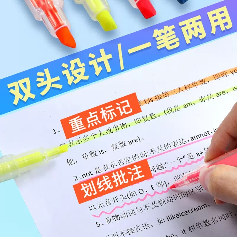 Bút Đánh Dấu Hai Đầu Hai Đầu Màu Sắc Ngọt Ngào Cho Học Sinh