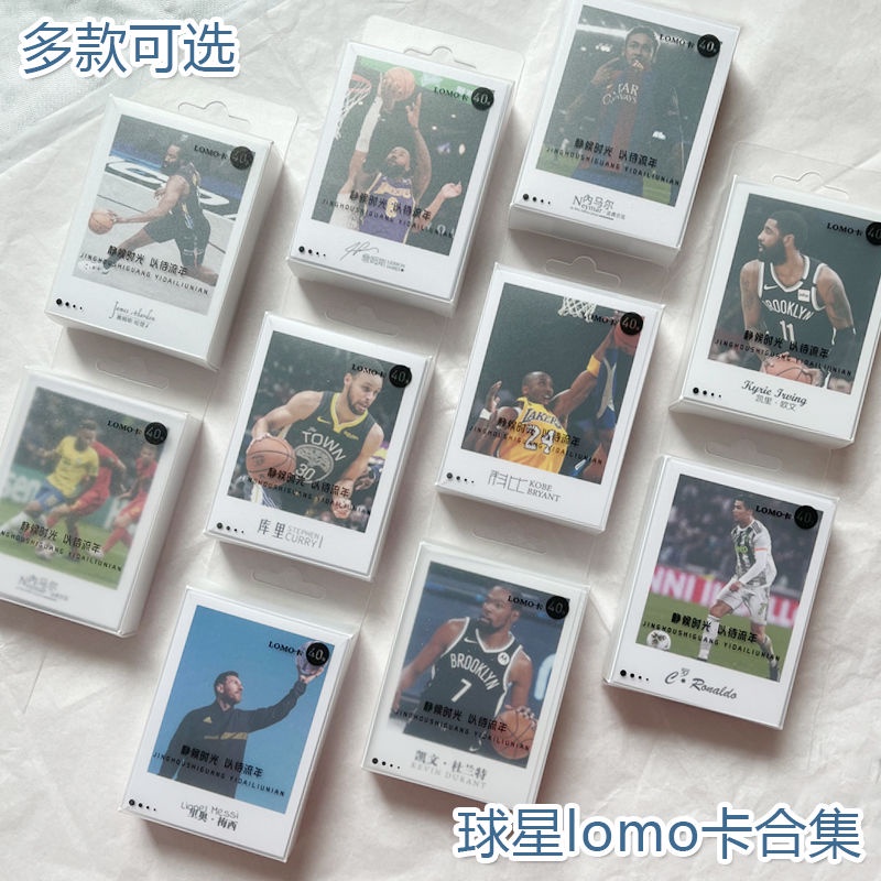 Set 40 / 40 Thẻ Hình Lomo Thể Thao Cầu Thủ Bóng Đá / Bóng Rổ / Ngôi Sao Messi / Curry / Durant Bookmark.