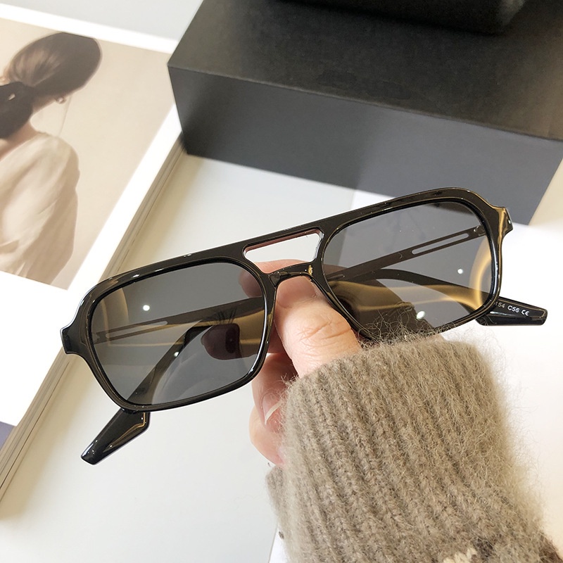 Kính Mát Gọng Vuông Kim Loại Nhỏ Nhắn Nhiều Màu Sắc Phong Cách Hàn Quốc Dành Cho Nam Nữ